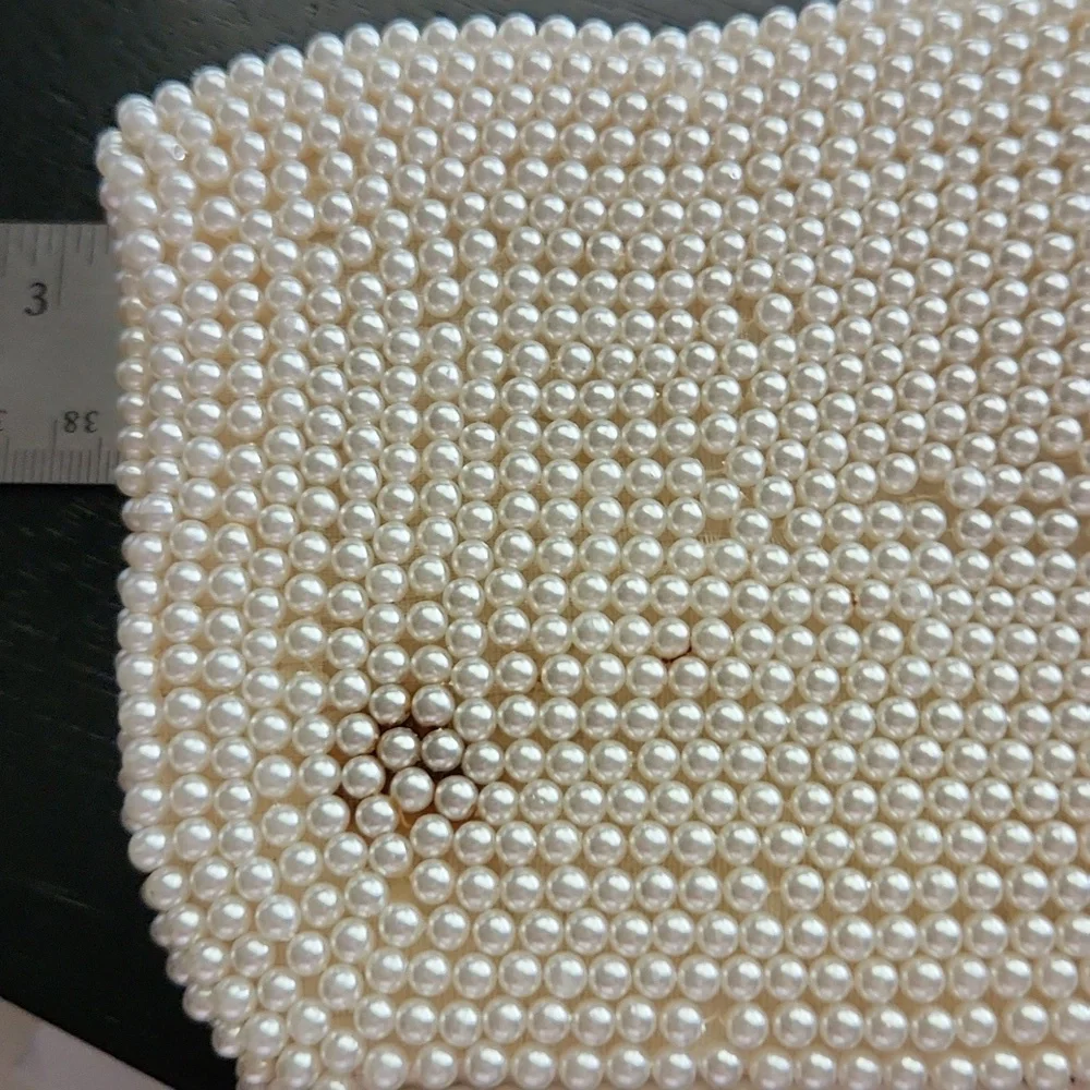 1960's vintage beaded faux pearls clutch bag made in Japan - Picture 9 of 9